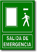 Salida de emergencia. Izquierda