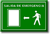 Salida de emergencia hacia la izquierda